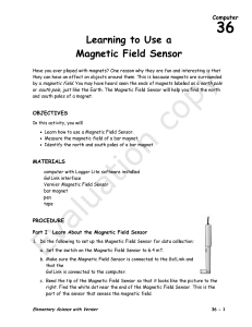 Learning to Use a Magnetic Field Sensor