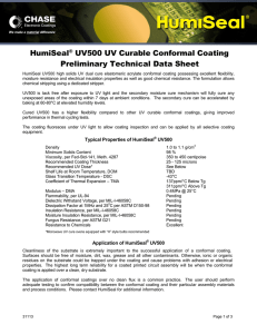 HumiSeal® UV500 UV Curable Conformal Coating