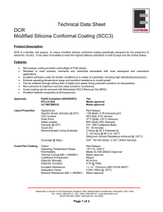 Technical Data Sheet DCR Modified Silicone Conformal Coating