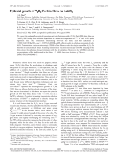 Epitaxial growth of Y2O3:Eu thin films