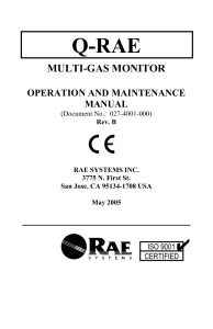 RAE Systems - QRAE manual (Rev. B, May 2005)