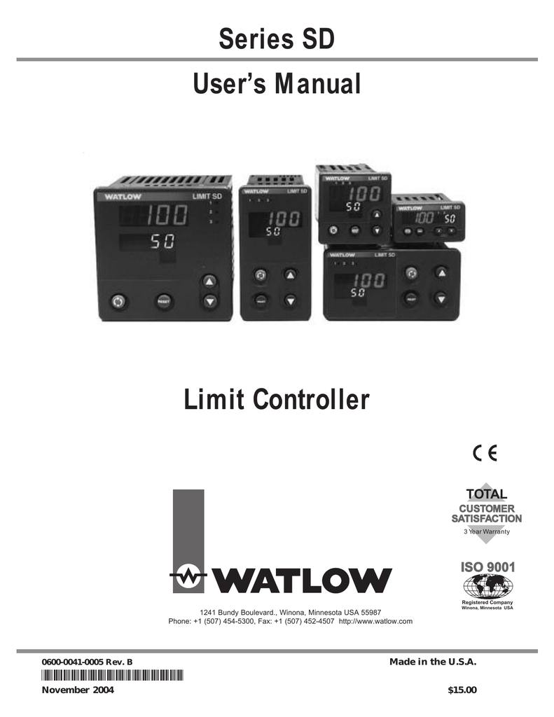 User manual. User s manual. User s manual of Series. Watlow нагреватель инструкция.