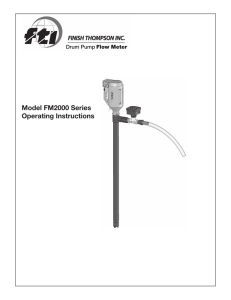 Model FM2000 Series Operating Instructions