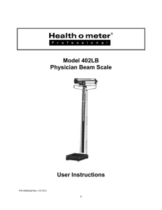 Model 402LB Physician Beam Scale - Health o meter® Professional