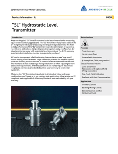 “SL” Hydrostatic Level Transmitter - Anderson