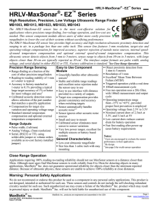 HRLV-MaxSonar-EZ Datasheet