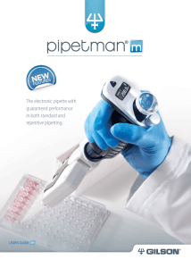 The electronic pipette with guaranteed performance in both standard