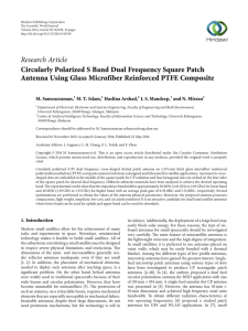 Circularly Polarized S Band Dual Frequency Square Patch Antenna