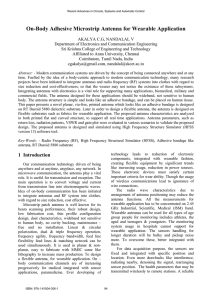 On-Body Adhesive Microstrip Antenna for Wearable