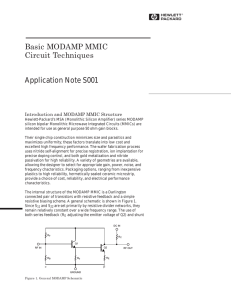 Basic MODAMP MMIC Circuit Techniques Application Note S001