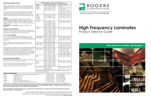 High Frequency Laminates