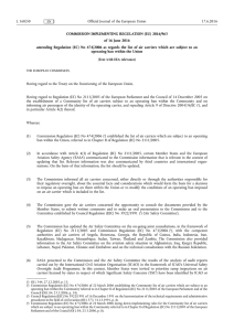 COMMISSION IMPLEMENTING REGULATION (EU) 2016/ 963