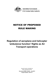 Regulation of aeroplane and helicopter