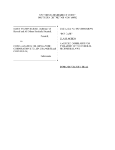 1 Amended Complaint for Violation of the Federal Securities Laws