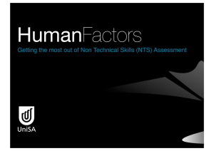 Getting the most out of Non Technical Skills (NTS) Assessment