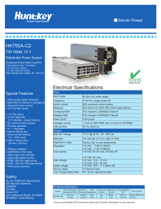 HK750A-C2 Electrical Specifications RoHS