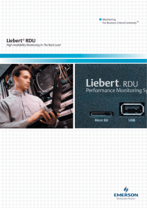 Liebert® RDU - MCS Distribution
