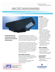 Liebert® XDO™ Overhead Cooling Module