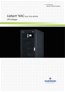 Liebert® NXCUPS Systems from 10 to 40 kVA