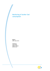 Monitoring of bunker fuel consumption