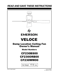 veloce - Emerson Ceiling Fans