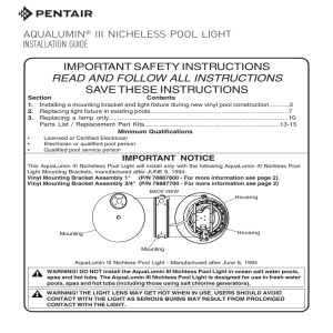 AquaLumin III Lights Installation Guide