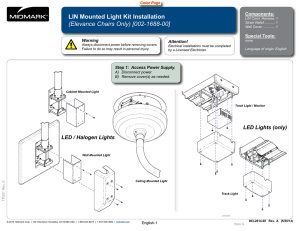 LIN Mounted Light Kit Installation