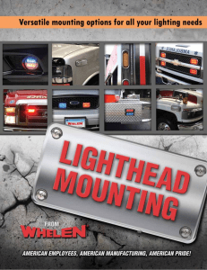 Whelen Lighthead Mounting Catalog - Strobes-R-Us