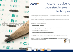 A parent`s guide to understanding exam techniques