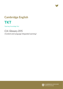 CLIL Glossary 2015 - Cambridge English