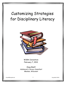 Customizing Strategies for Disciplinary Literacy