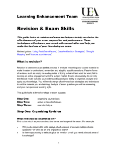 Revision and Exam Skills