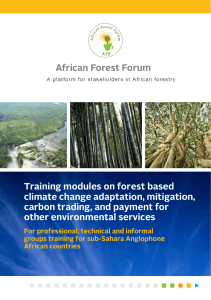 Training modules on forest based climate change adaptation