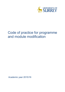 Code of practice for programme and module modification