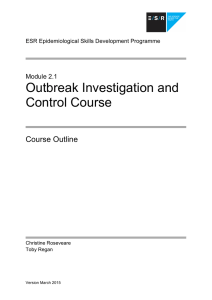 Outbreak Investigation and Control Course
