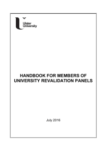 Handbook for Members of University Revalidation