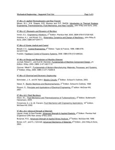Mechanical Engineering – Suggested Text List Page 1 of 4 07