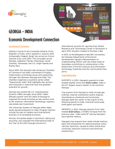 India - Georgia Department of Economic Development