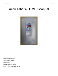 Accu-Tab® WEG VFD Manual