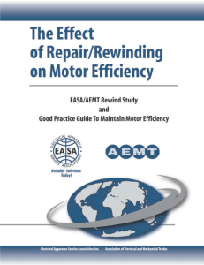 The Effect of Repair/Rewinding on Motor Efficiency — EASA