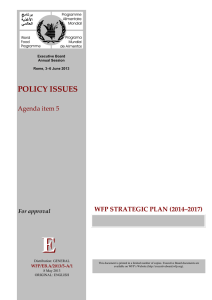 Strategic Plan (2014–2017) - WFP Remote Access Secure Services