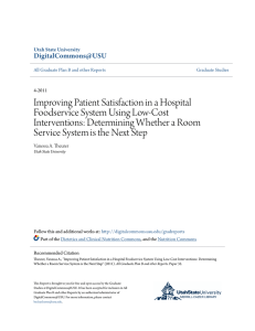 Improving Patient Satisfaction in a Hospital Foodservice System
