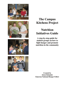 The Campus Kitchens Project Nutrition Initiatives Guide