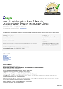 Teaching Characterization through The Hunger Games
