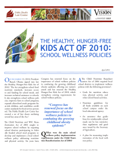 the healthy, hunger-free kids act of 2010