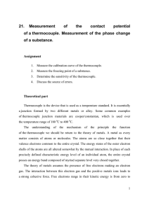 21. Measurement of the contact potential of a thermocouple
