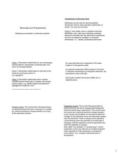 Electrodes and Potentiometry