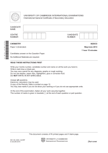 UNIVERSITY OF CAMBRIDGE INTERNATIONAL EXAMINATIONS