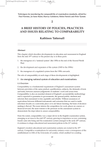 A brief history of policies, practices and issues relating to