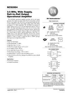 NCS2004 - Operational Amplifier, Rail-to